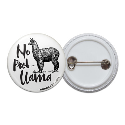 No Probllama Pinback Button
